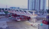 Timelapse video reveals how doomed Miami bridge was installed in just SIX HOURS before collapsing and killing at least four