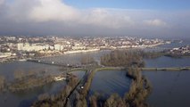 Crue janvier 2018 - département de Saône-et-Loire - commune de Macon - vol drone panoramique
