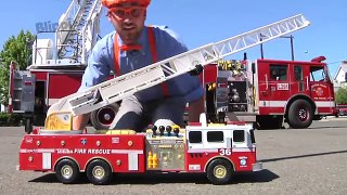 Blippi Fire Trucks for Children | Fire engines for kids and Fire Truck Tour