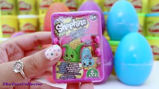 Shopkins Surprise Eggs RARE Play Doh + Learn Letters and Colours Toys Collector