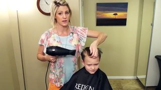 How to Cut a boys Pompadour or Quiff Haircut // Hair 101 youtube Tutorial