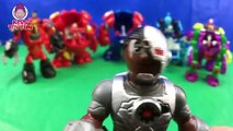 Play Skool Heroes Iron Man Captain America Battle Imaginext Robin Joker Mr Freeze Lex Luthor Robots