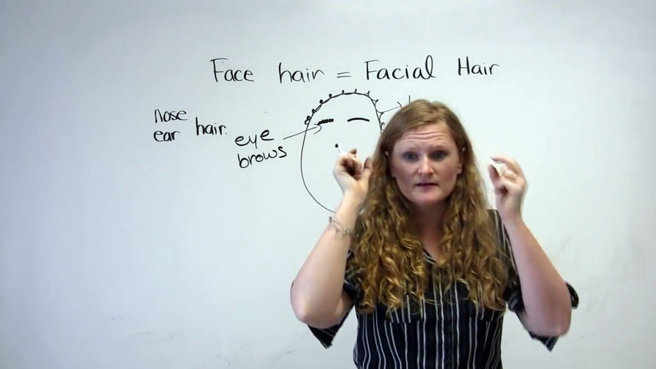 English Vocabulary - the face and hair