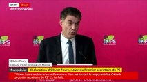 Olivier Faure, élu premier secrétaire du Parti socialiste, se félicite de la 