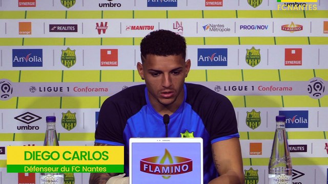Diego Carlos avant FC Metz - FC Nantes
