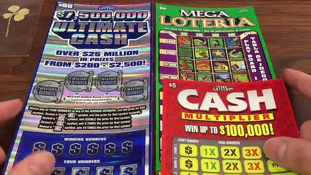 $50 SCRATCHER WITH $7,500,000 JACKPOT!!! ULTIMATE CASH Texas Lottery Scratcher