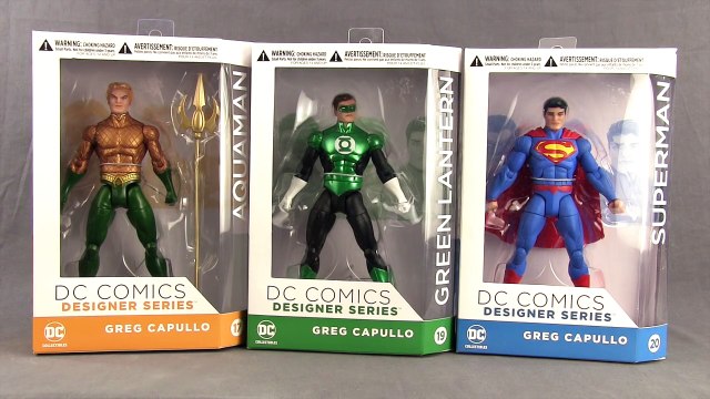 DC Comics Designer Series Greg Capullo 7 Superman, Green Lantern & Aquaman Figures Review