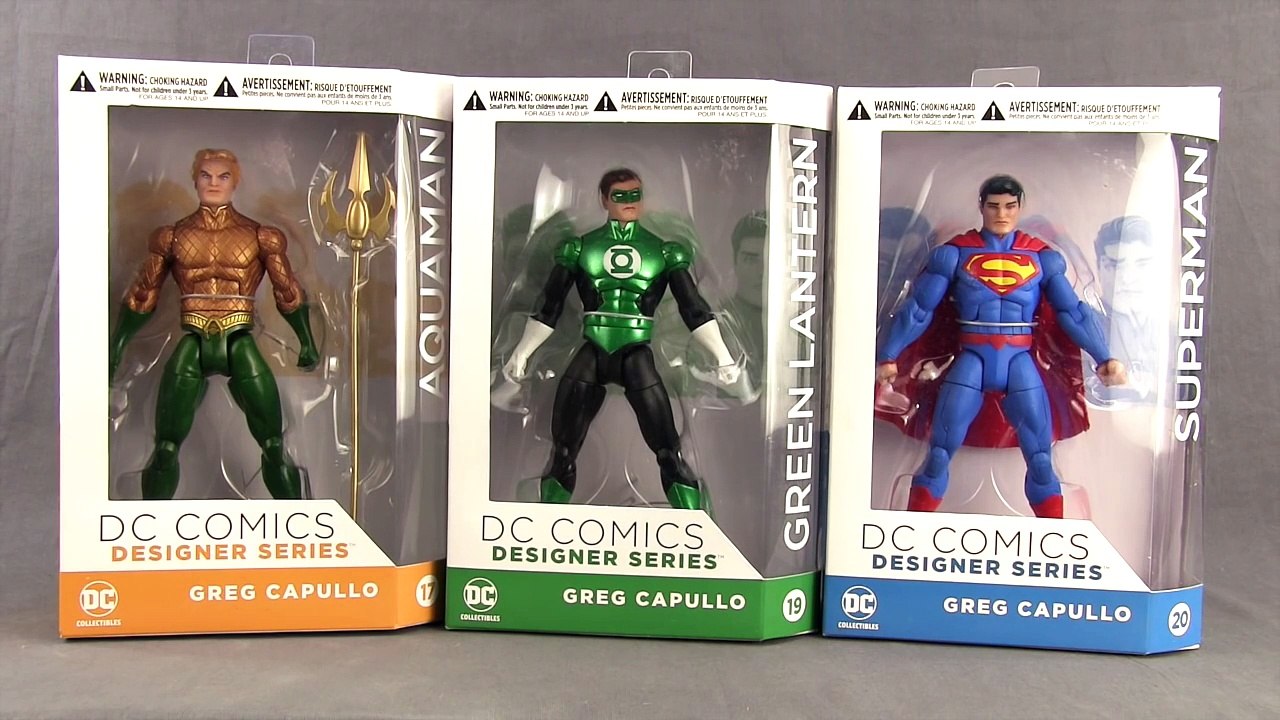 DC Comics Designer Series Greg Capullo 7 Superman, Green Lantern & Aquaman Figures Review
