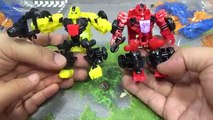 트랜스포머 4 쇼다운 컨스트럭트봇 범블비,스킹거,스트레이프 변신 자동차 로봇 블럭 장난감 조립 리뷰 Transformers construct-bots toy