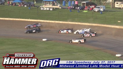 I-94 Speedway 7/27/17 Limited Late Model Heat 1