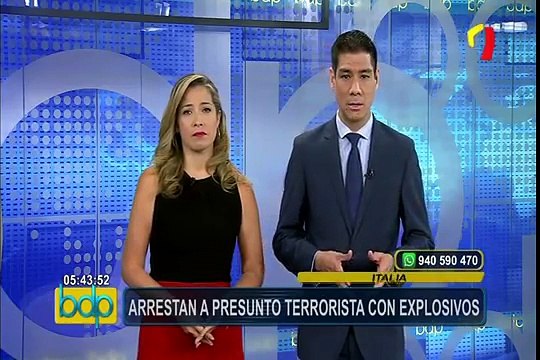 Italia: arrestan a sospechoso de terrorismo con material para preparar explosivos