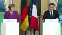 Déclaration conjointe d'Emmanuel Macron et d'Angela Merkel