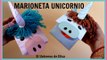 Marioneta Unicornio, Manualidades Kawaii, Cómo hacer un Unicornio de Papel