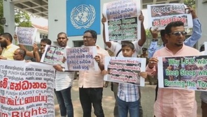 Comunidad musulmana Bohra de Sri Lanka protesta frente a oficinas de Naciones Unidas