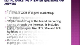 digital marketing interview question and answers 2018