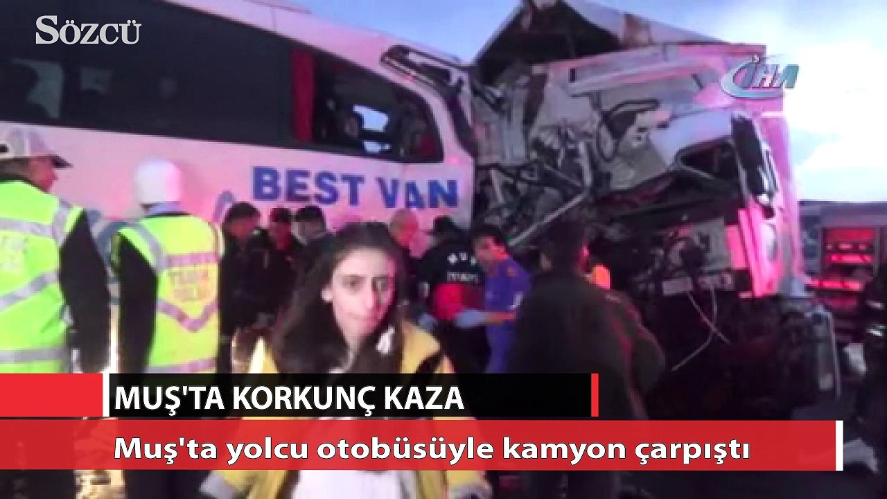 Muş’ta korkunç otobüs kazası