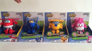 4 Super Wings Transforming Robots Airplanes Jett Jerome Donnie Dizzy 출동슈퍼윙스 - Unboxing Demo Review
