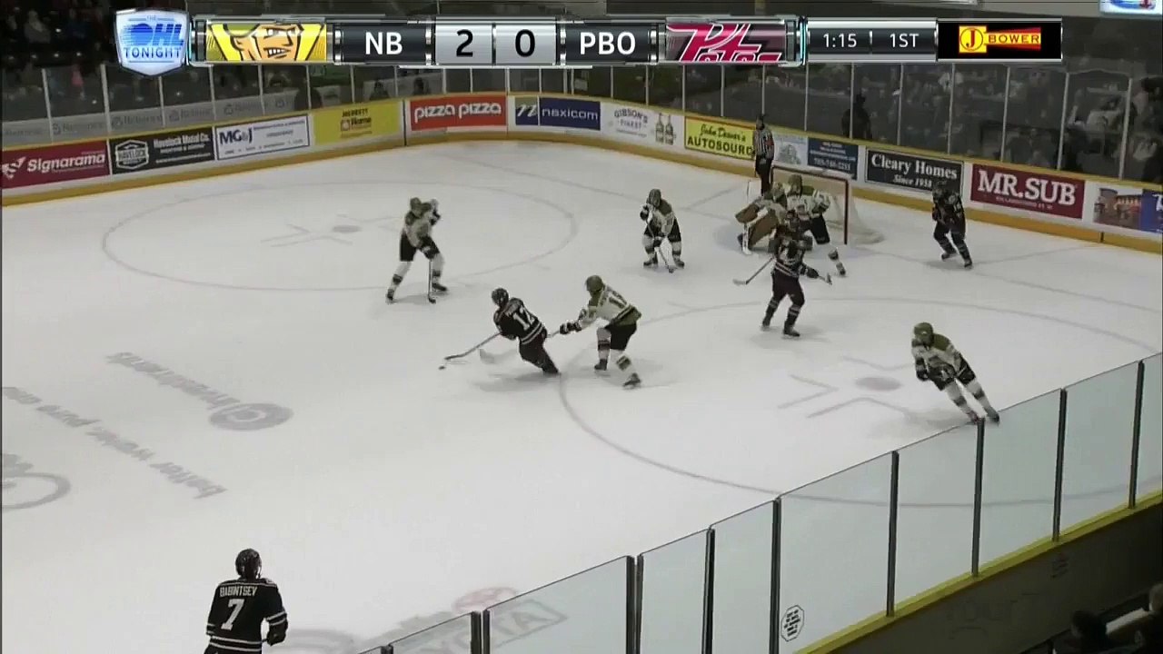 OHL North Bay Battalion - Struthers finishes beautiful passing play