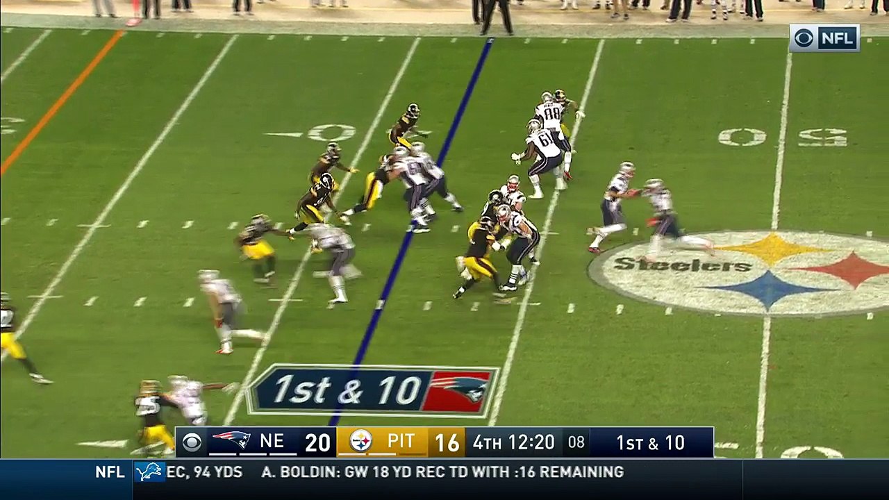 2016 - Tom Brady finds Rob Gronkowski wide open for 37 yards