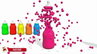 Learn Colors with Milk Bottle for Children and Toddlers