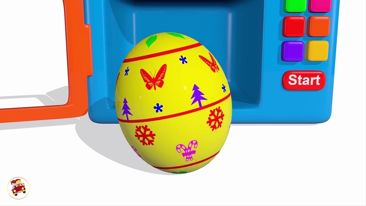Colors for Children to Learn with Surprise Eggs Microwave and Blender Toy Appliance