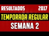 Resultados Temporada NFL 2017/2018 - Semana 2