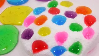 How To Make Rainbow Water drop Jelly Slime Clay DIY 레인보우 칼라 물방울 액체괴물 만들기 액괴 흐르는 점토 슬라임
