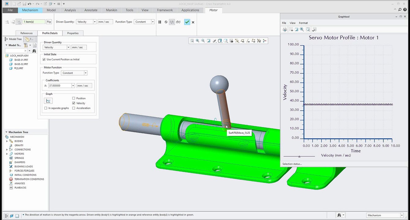 PTC Creo 4.0 tutorial Servo motor for Slot connection video Dailymotion