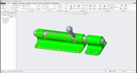 PTC Creo 4.0 tutorial: Slot connection - model placement