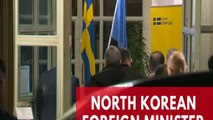 North Korean Foreign Minister Ri Yong Ho arrives in Sweden
