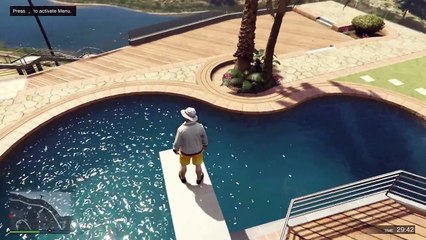 اعلى قفزات في الماء منظر رهيب | GTA 5 - Diving into water amazing
