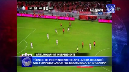 Fernando Gaibor sufrió momentos incómodos en Argentina