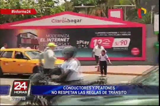 Conductores y peatones incumplen normas de tránsito