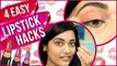 Lipstick HACKS EVERY Girl Should Know | Lipstick Hacks | Hacks Video | Beauty Video