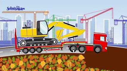 Машинки. Сборник. Пожарная Скорая помощь Полицейская Экскаватор Гоночные. Развивающий мультик.