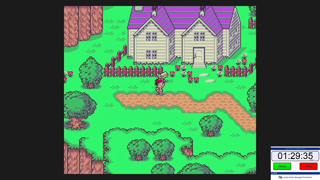 Earthbound Part 1 Boogie Tent - up to Titanic Ant - SNES Classic Olympics Speedrun