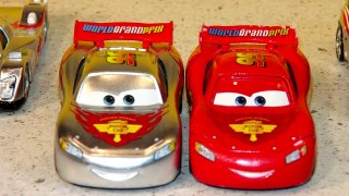 Pixar Cars Unboxing 5 New Silver Cars from Lightning McQueen WGP Race Car Series Cars2