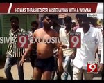 Belagavi, drunkard creates nuisance & gets thrashed- NEWS9