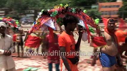 Hindu farmer boys have a good time, but seem to behave like goons!