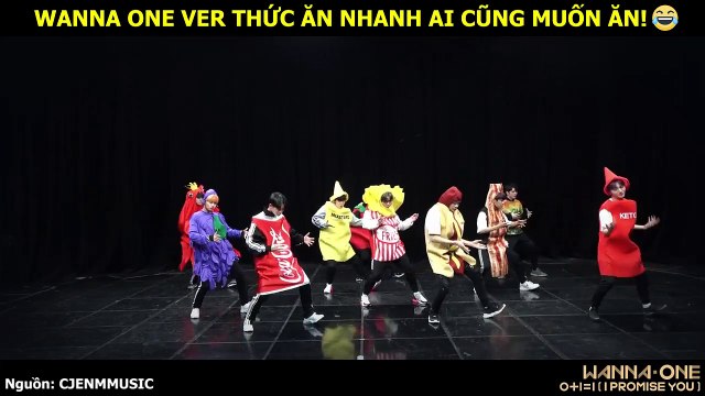 Kỷ niệm MV 'I.P.U.' đạt 3,333,333 view, trai đẹp Wanna One tung clip dance lầy ver thức ăn nhanh
