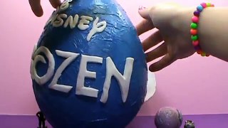 Frozen Giant surprise egg unboxing toys Zaini Frozen gigantes juguetes unboxing huevo sorpresa
