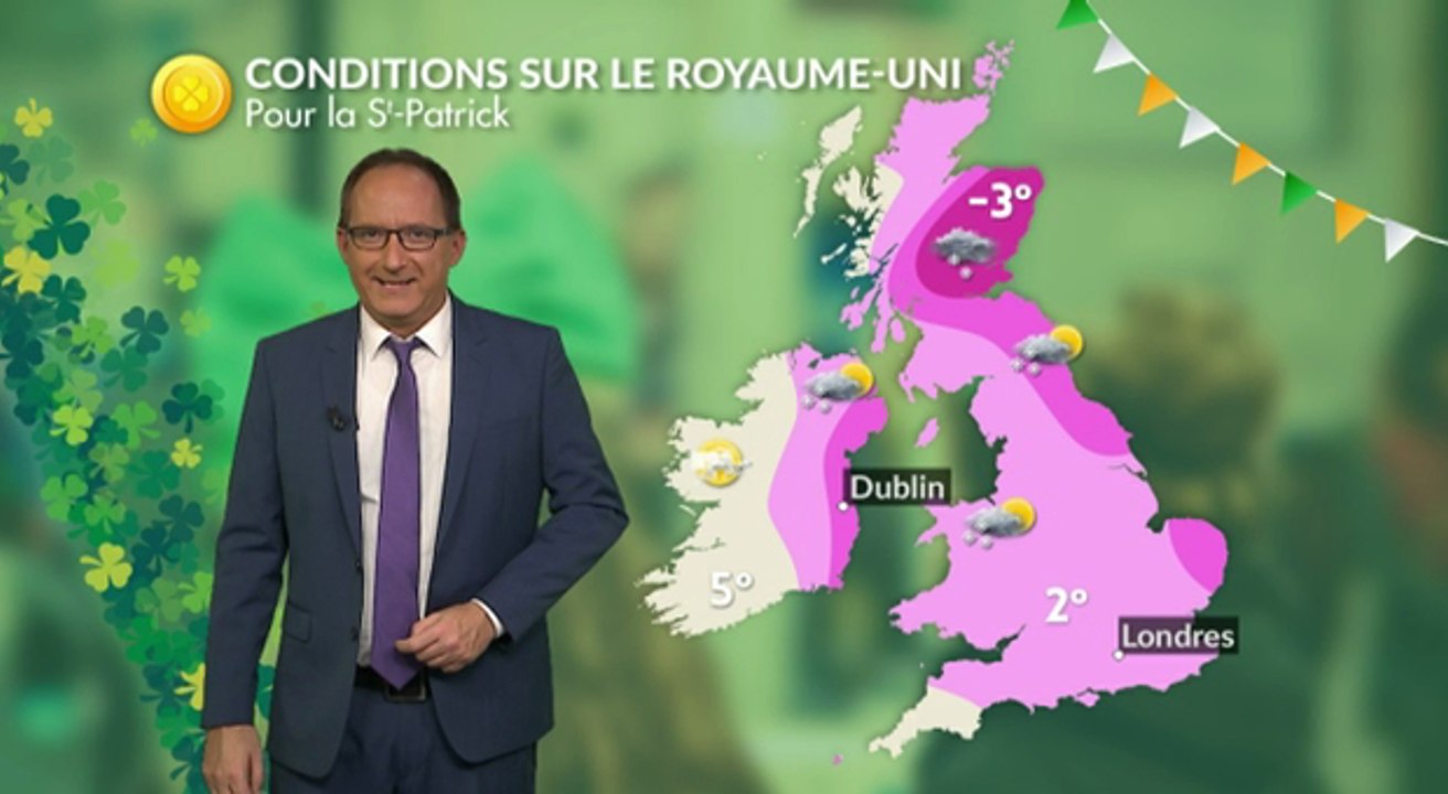 Météo Saint Patrick : de la neige aujourd'hui au Royaume-Uni !!
