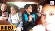 Jennifer Lopez & Alex Rodriguez Take Their Kids To School Together