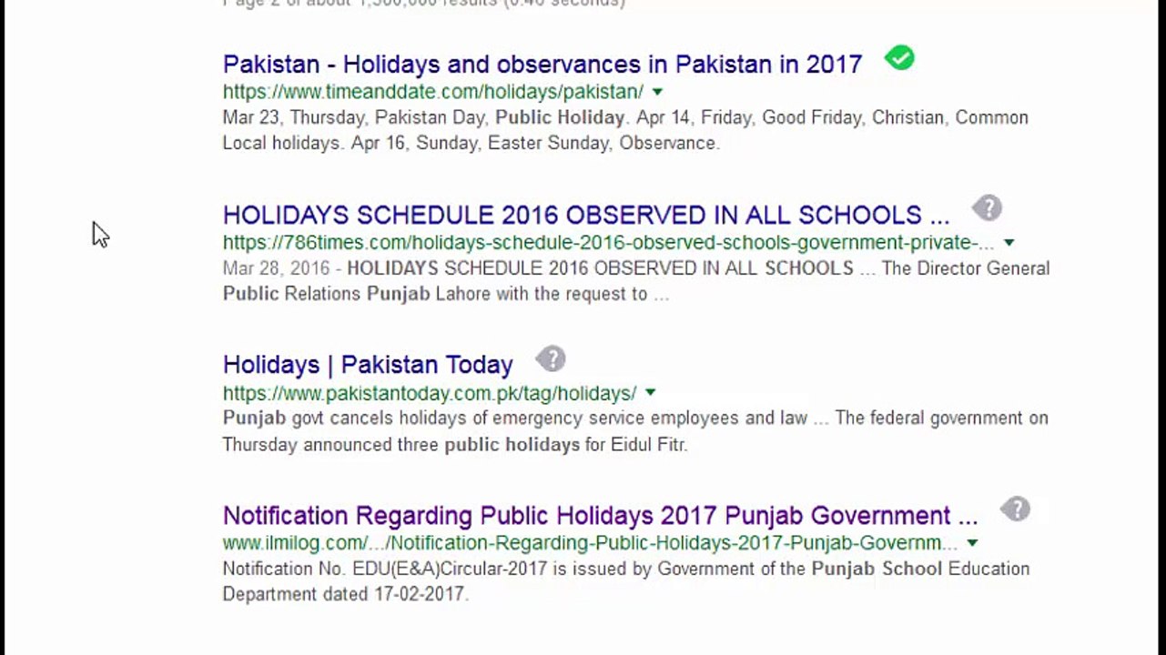 Winter Vacations 2017 Punjab Govt Notification School Education Department
