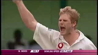 Matthew Hoggard Aggressive Bowling as ever Gets Hat Trick against West Indies