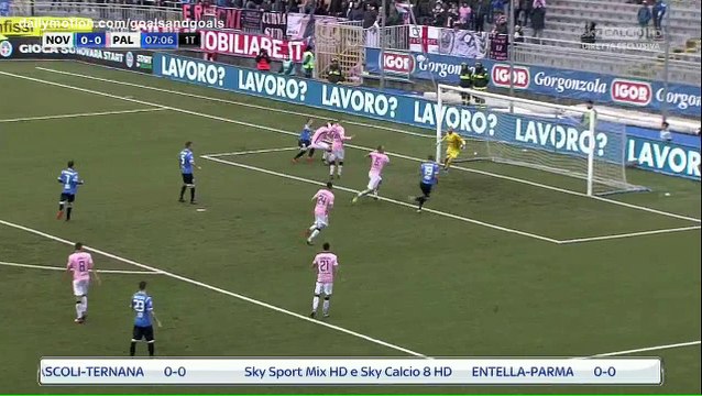 George Puscas Goal HD - Novara 1 - 0 Palermo - 17.03.2018 (Full Replay)
