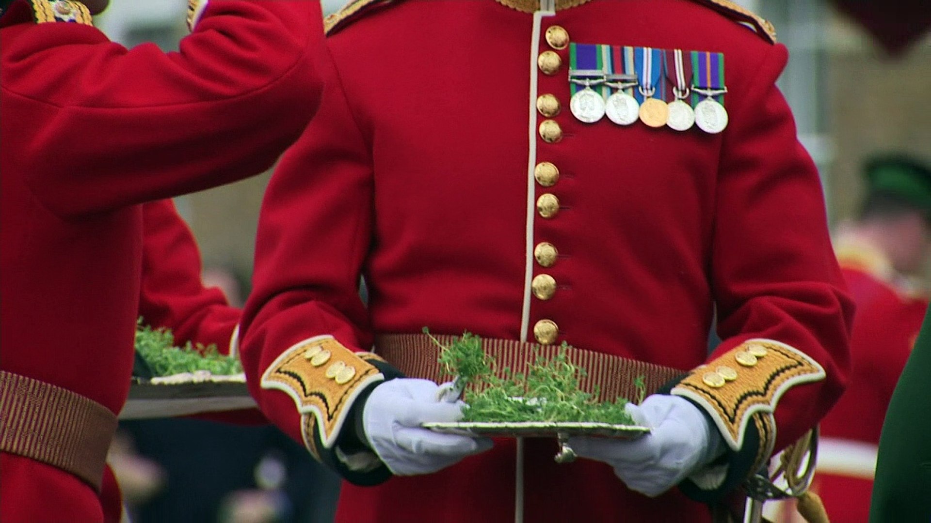 ⁣Heavily pregnant Kate and William mark St Patrick's Day