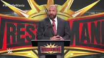 Ronda Rousey & Triple H share an intense moment during WrestleMania 35 press conference