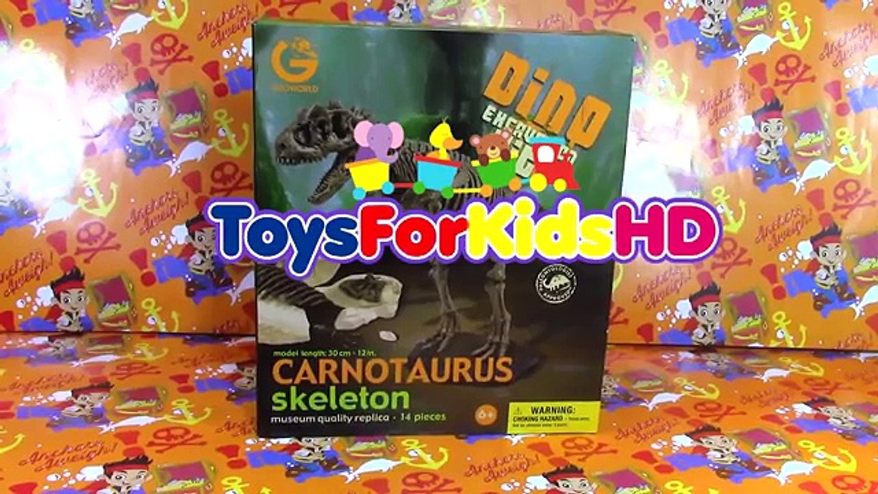 Fósil de los dinosaurios para niños - Dino Excavation Kit Carnotaurus, vídeos de dinosaurios