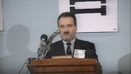 George Nader introduces Mouaffak Al-Allaf at Middle East peace talks